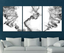 Black & White Smoke Framed Canvas Prints Modern Wall Art Home Decor Print