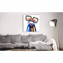 Framed Canvas Printing Modern Abstract Animals Frog with Glasses painting art
