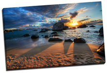 80x50x3cm Framed Canvas Prints Ocean Sea Time Lapse Photo Big Wall Art