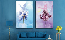 Ballet Dancer Flower dress Framed Canvas print Abstract Living Room Wall Art
