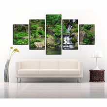 Framed canvas prints landscape forest waterfall diamond split summer picture
