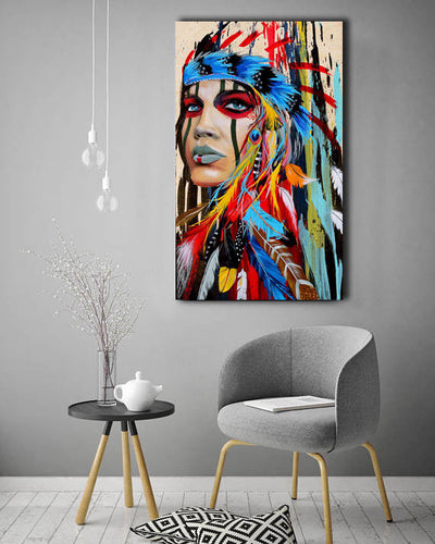 Abstract Modern Printing Indian Art Framed Canvas Print Wall Home Decor