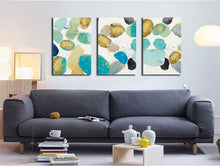 Marble Blue Yellow Stone Framed Canvas Prints Modern Wall Art Home Decor Print
