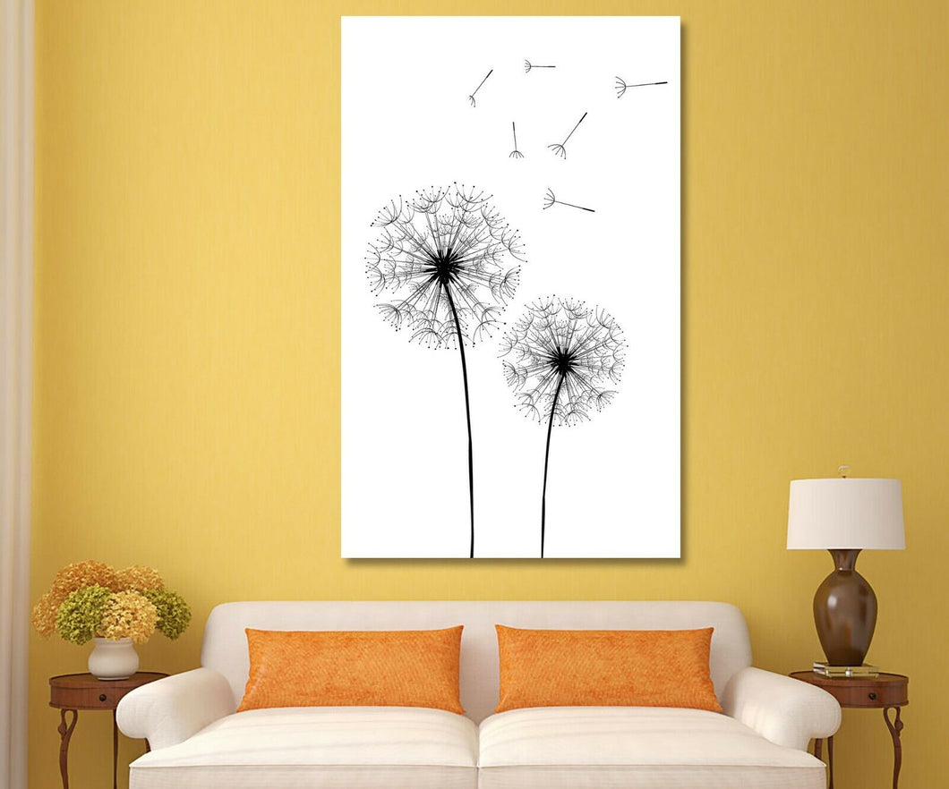 Vivid Dandelion Framed Canvas Print Stretched Wall Art Home Decor Painting