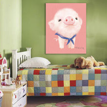 Framed Canvas baby animal kids room bear rabbit pig decoration home art modern